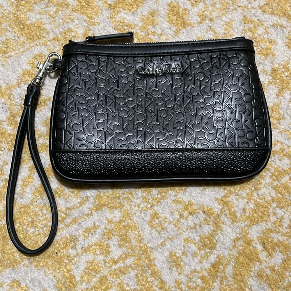 Black Calvin Klein wristlet